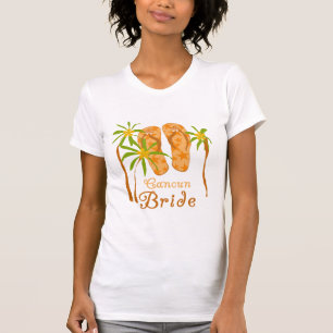 T-shirt Flip Flops Cancun Bride