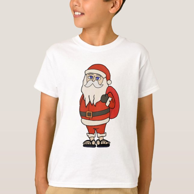T-shirt Flip Flops de Noël du Père Noël (Devant)