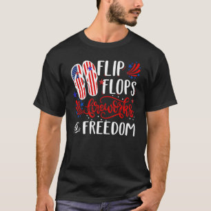 T-shirt Flip Flops Feu D'Oeuvre Et Liberté 4 juillet