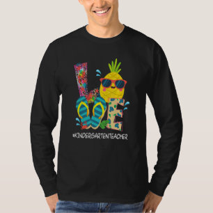 T-shirt Flip Flops Plage Ananas Vacances été Love Ki