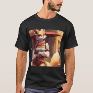 T-shirt Flirty Anthro Furry Fox Girl CasualVêtements Dappa