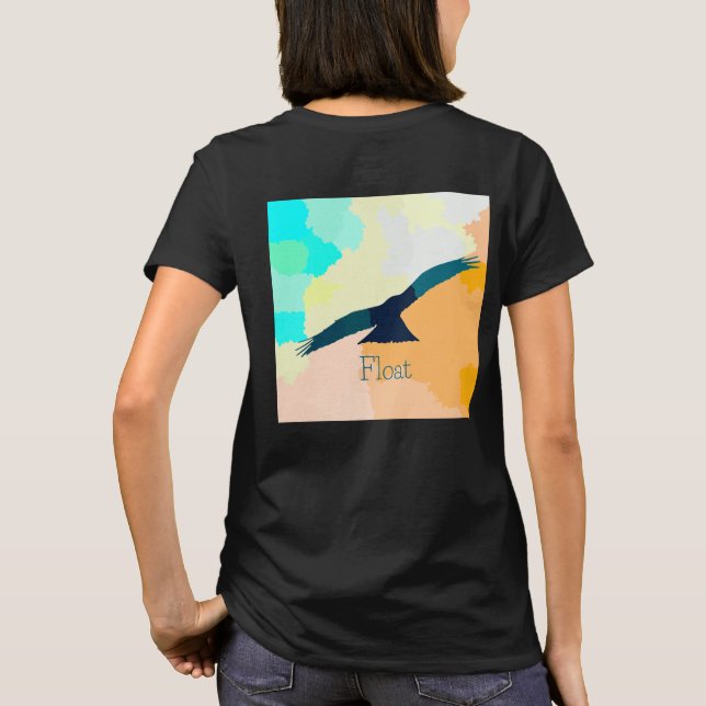 T-shirt "Float" Image paisible de la silhouette d'oiseau e (Dos)