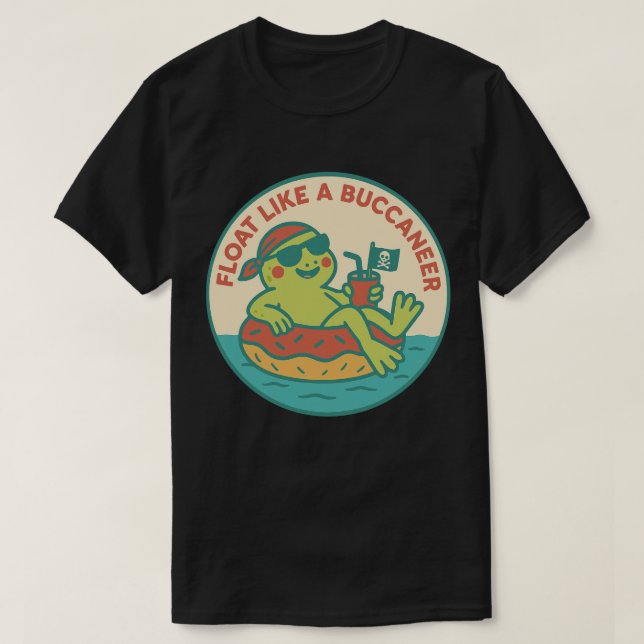 T-shirt Float Like A Buccaneer Frog (Design devant)