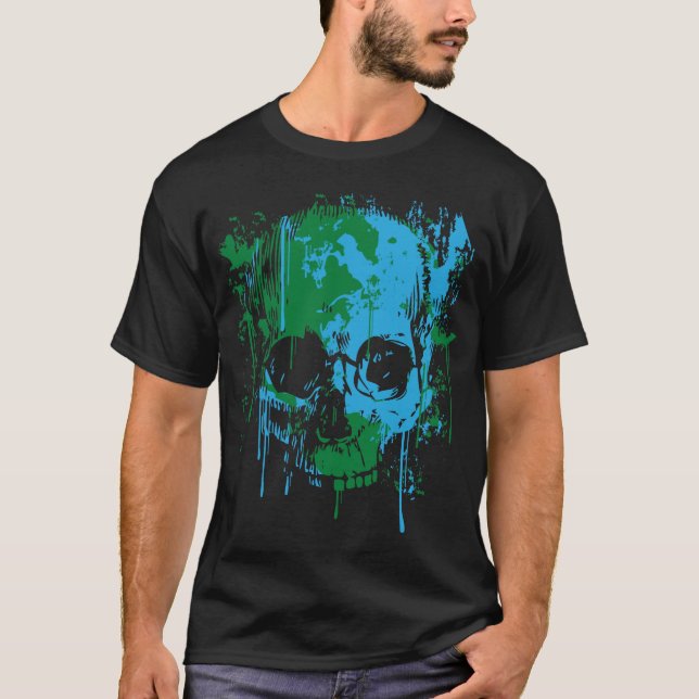 T-shirt Floc de peinture de réchauffement climatique (Devant)