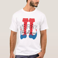 T-shirt flocon de neige bleu elfe de Noël