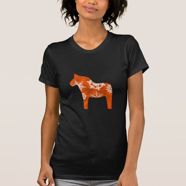 T-shirt Flocon de neige de cheval de Dala (Devant)