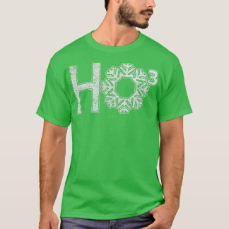 T-shirt Flocon De Neige De Noël Branché À La Troisième Pui