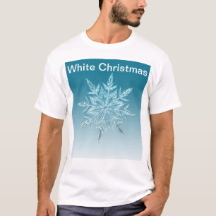 T-shirt Flocon de neige mignon avec texte de Noël blanc