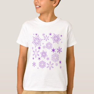 T-shirt flocon violet