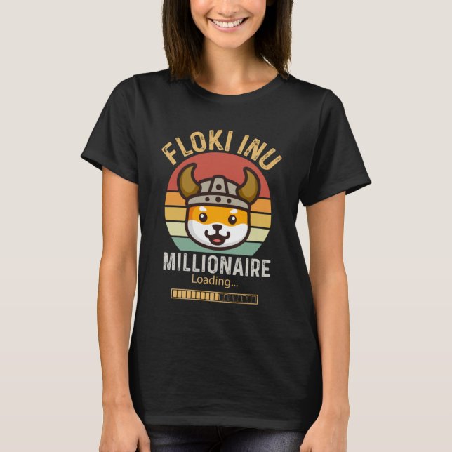 T-shirt Floki Inu Millionaire Loading  Crypto Cryptocurren (Devant)