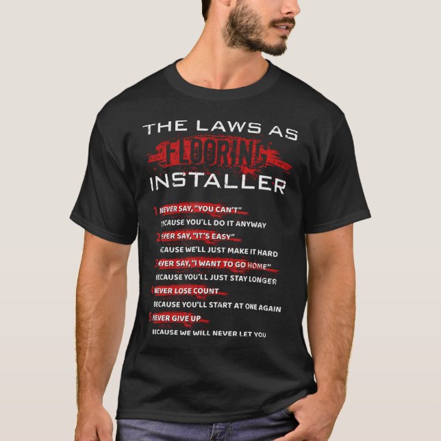 T-shirt Flooring Installer Laws Floor Installing Tiler Con (Devant)