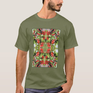 T-shirt Floraison rouge coing Abstraite