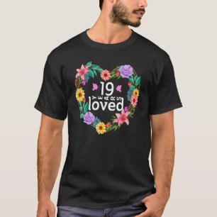 T-shirt Floral 19 ans Anniversaire Mariage