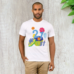 T-Shirt Floral 21e Anniversaire Homme