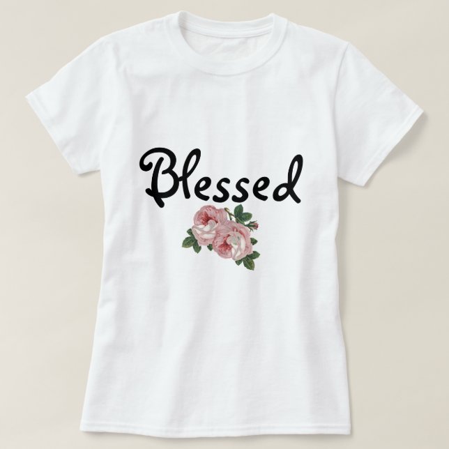 T-shirt floral béni (Design devant)