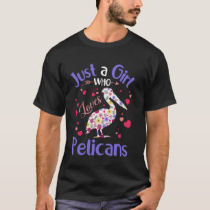 T-shirt Floral Bird Girls Femmes Juste Une Fille Qui Aime 