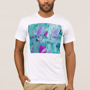 T-shirt Floral bleu