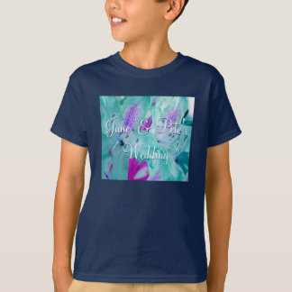 T-shirt Floral bleu