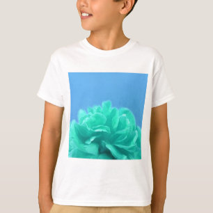 T-shirt Floral bleu-vert coloré