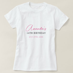 T-shirt Floral Bow Coquette Sweet 16 Anniversaire