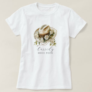 T-shirt Floral Cowgirl Casquette mariée Posse Floral Horse