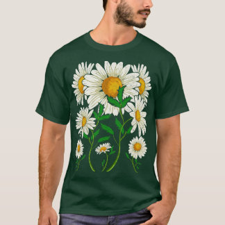 T-shirt Floral Daisy Lover Gardener Botanique Nature Daisy