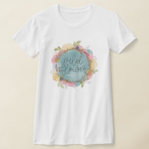 T-shirt Floral de couronne fleur sauvage