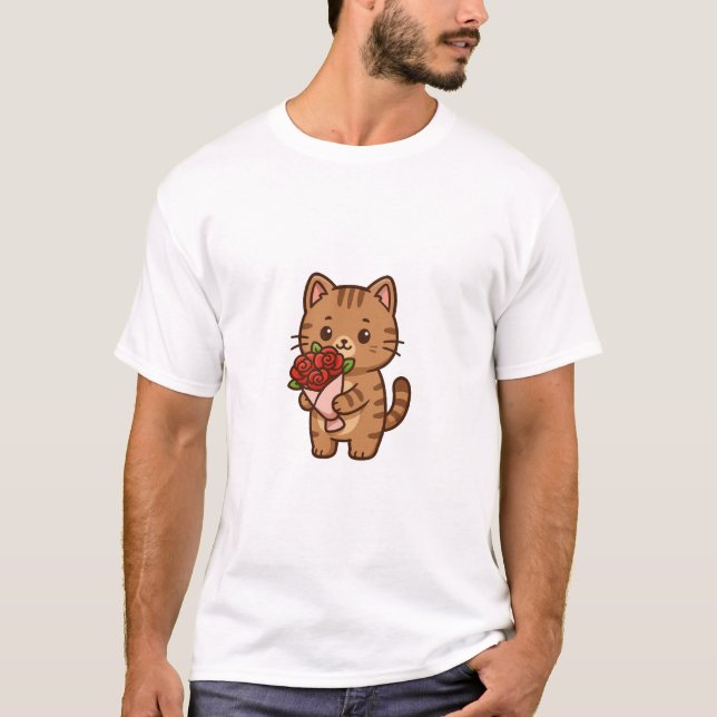 T-shirt Floral Feline Love Boxy (Devant)