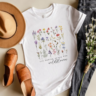 T-shirt Floral Fleur sauvage rétro
