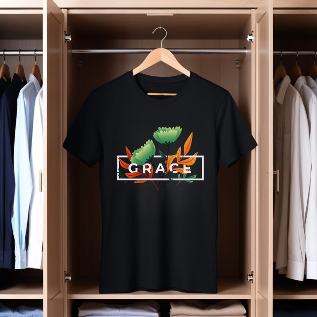 T-shirt floral Grace - Art naturel élégant (Créateur téléchargé)
