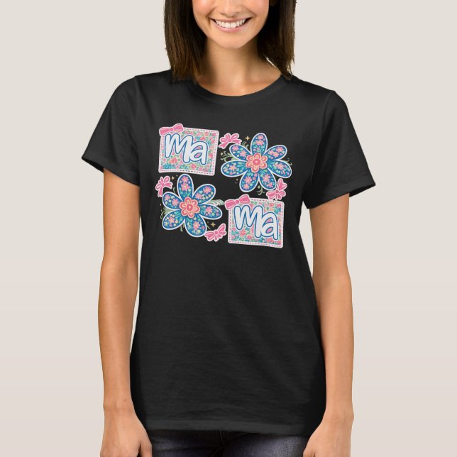 T-shirt Floral Mama Shirt (Devant)