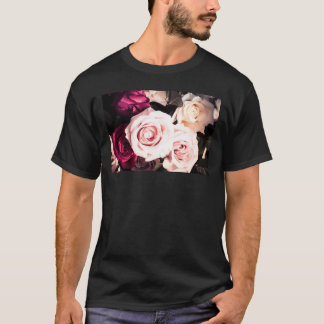 T-shirt  Floral Pastel Pink Rose Photography Men's