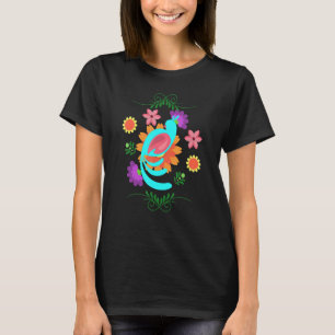 T-shirt Floral Peacock Cute Birds Animal Graphisme 1