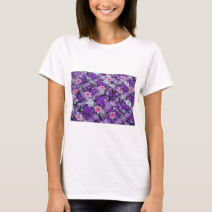 T-shirt Floral pourpre