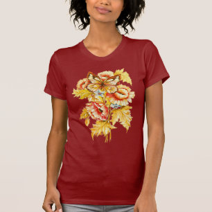 T-shirt Floral russe vintage