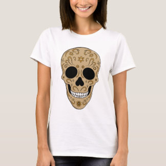 T-shirt Floral Sugar Skull Dia de los Muertos