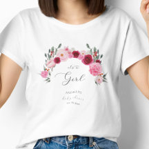 Floral vibrant rose chaud C'est un Baby shower de