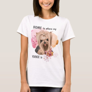 T-shirt Floral Yorkie est la maison