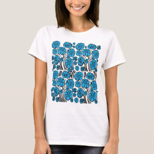 T-shirt Flore bleue