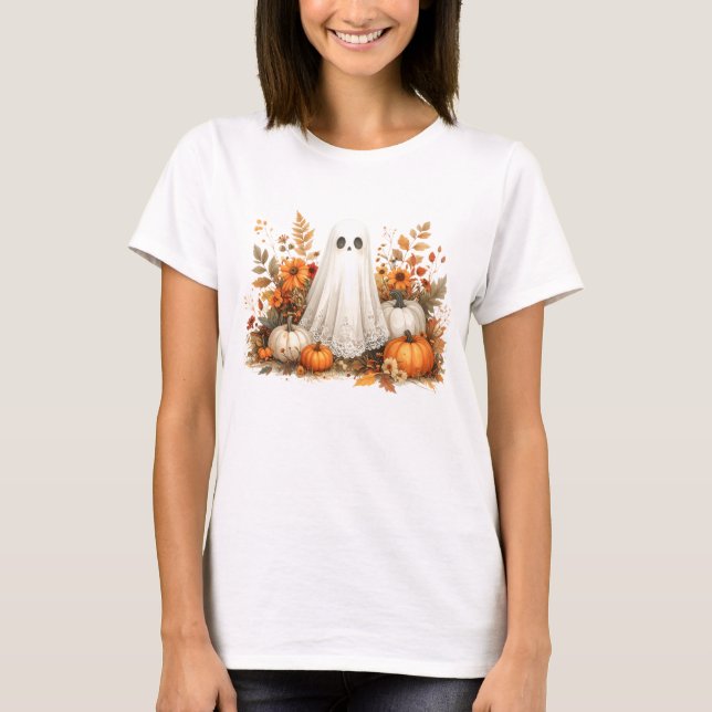 T-shirt Flore Fantôme de dentelle (Devant)