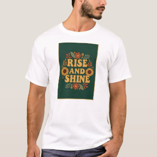 T-shirt Flore montante et brillante