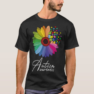 T-shirt Flore Sensibilisation sur l'autisme Fleur Faisée P