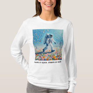 T-shirt Flores En El Espacio