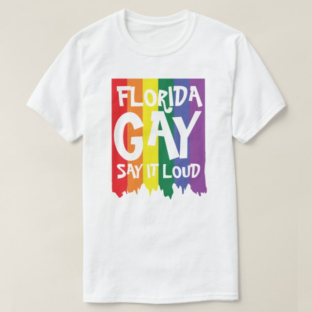 T-shirt Florida GAY dit fort (Design devant)