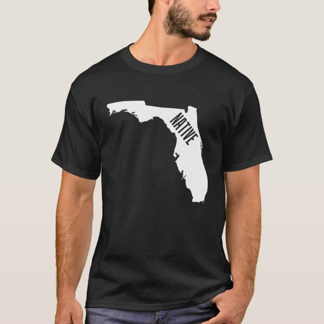 T-shirt Florida Native Home Pride State Outline Summer T S (Devant)