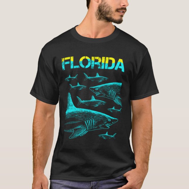 T-shirt Florida Vacation With A Shark (Devant)