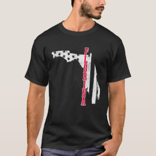T-shirt Floride American Flag Map Fierté Patriotique 4ème