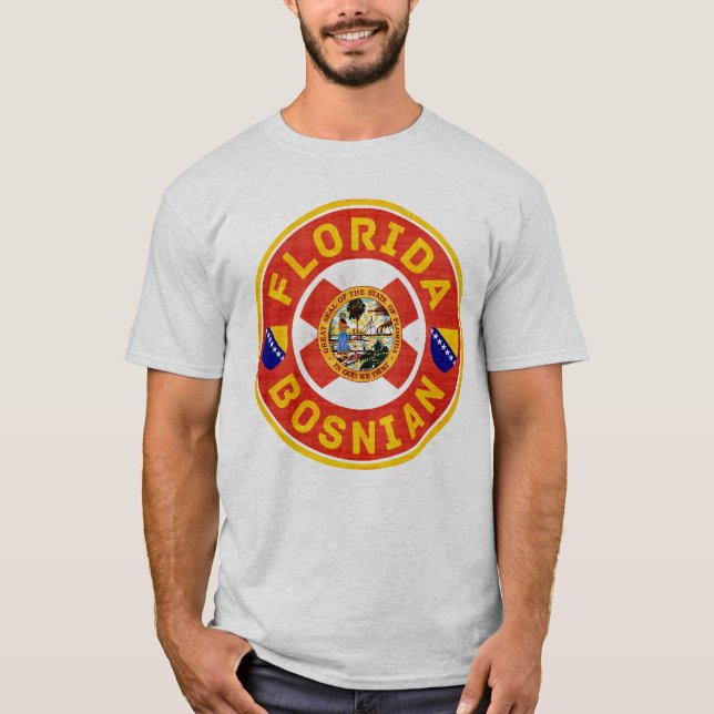 T-shirt Floride Bosniaque Américain (Devant)