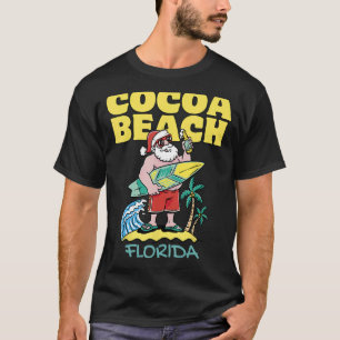 T-shirt FLORIDE DE PLAGE DE CACAO Père Noël Christmas Surf