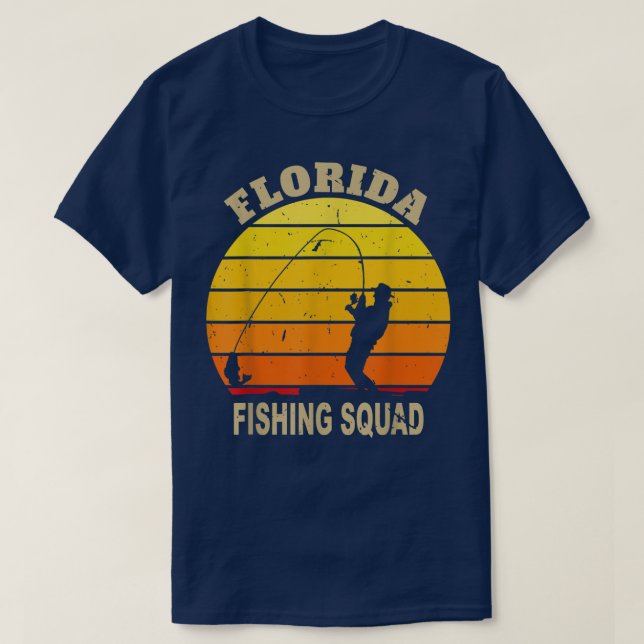 T-shirt Floride Pêche Squad Pour La Pêche En Mer Profonde  (Design devant)